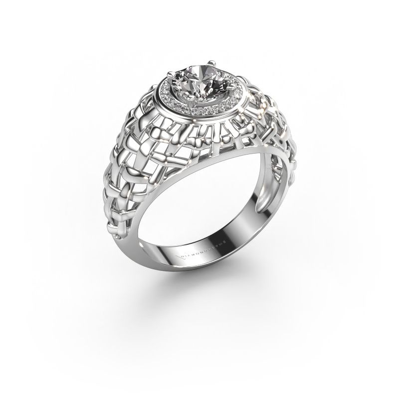 Pinky Ring Jens 585 Weißgold Lab-grown Diamant 1.12 crt
