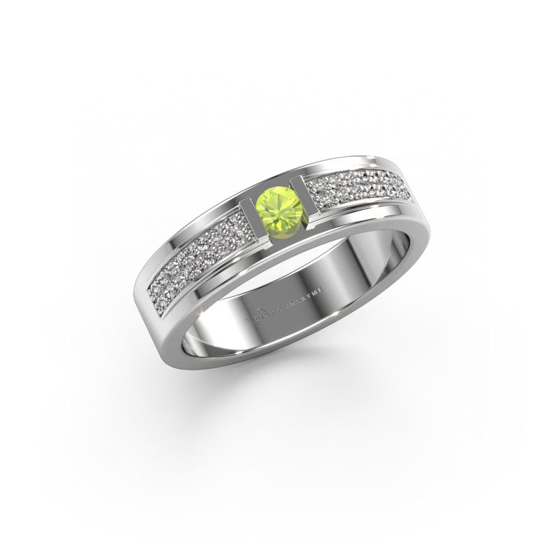 Ring Mable 585 white gold peridot 3 mm