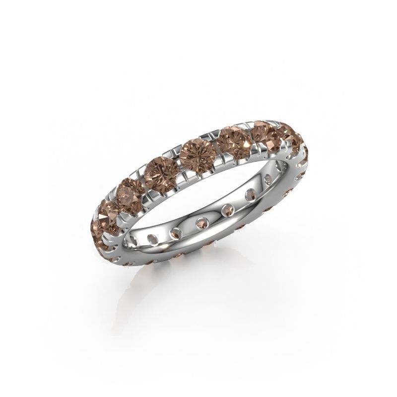 Stackable ring Jackie 3.4 950 platinum brown diamond 2.700 crt