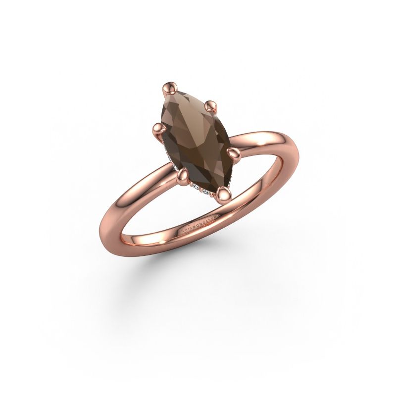 Verlobungsring Simone MRQ 2 585 Roségold Rauchquarz 11x5.5 mm