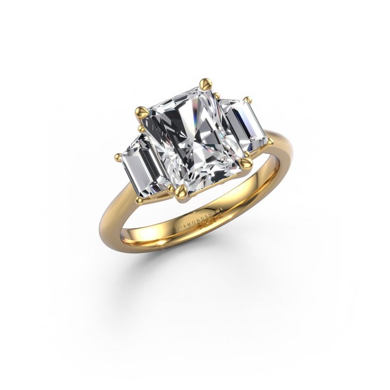 Engagement ring Maggie RAD 585 gold lab grown diamond 3.30 crt