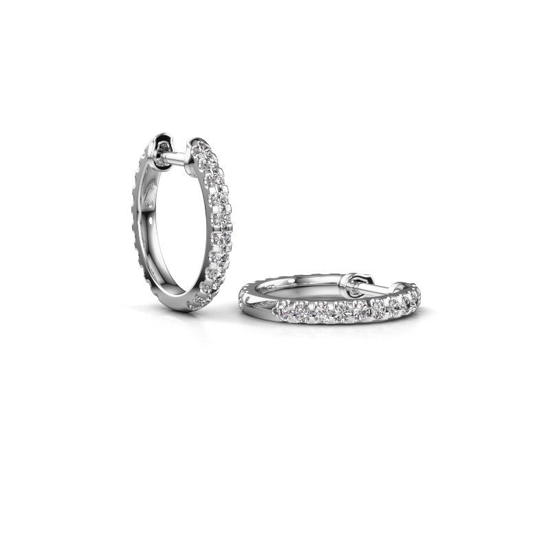 Bild von Creole jackie 12.5 mm a<br/>950 Platin<br/>Zirkonia 1.5 mm