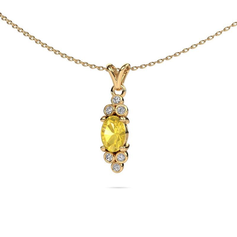 Anhänger Lucy 2 585 Gold Gelb Saphir 7x5 mm
