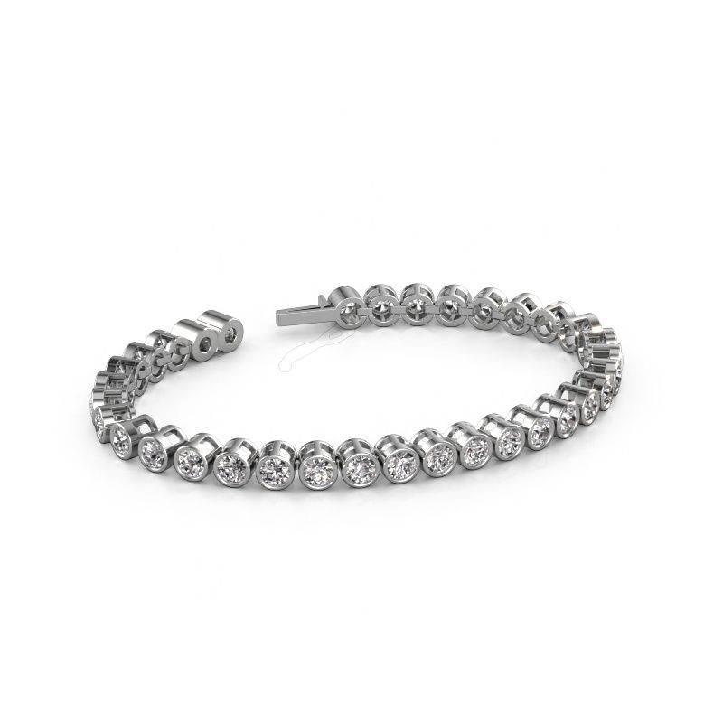 Tennisarmband Allegra 4 mm 585 witgoud diamant 9.50 crt