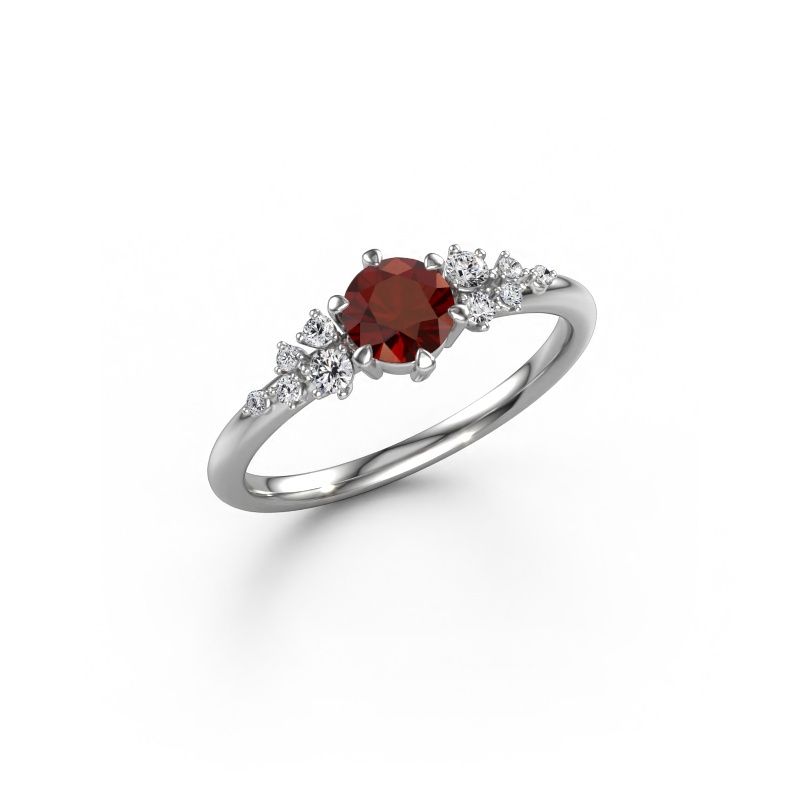 Engagement ring Royce RND 950 platinum garnet 5 mm