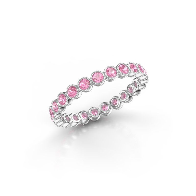 Image of Ring mariam 0.03<br/>585 white gold<br/>Pink sapphire 2 mm