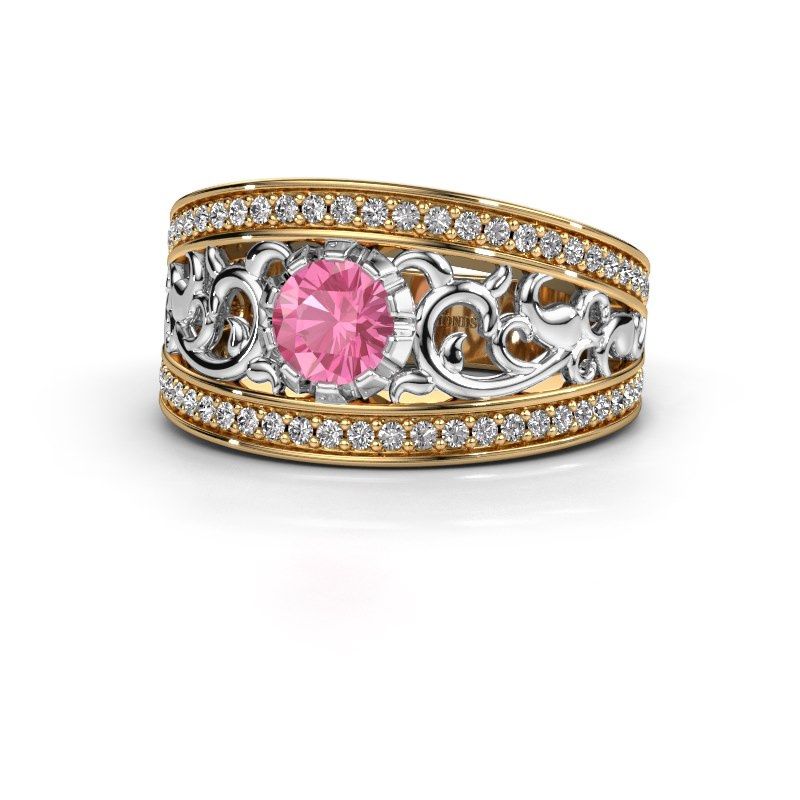Image de Bague Marilee<br/>585 or jaune<br/>Saphir rose 5 mm