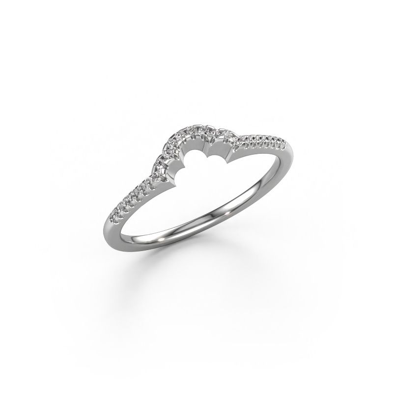 Bague superposable SRH0499C10H23 585 or blanc diamant 0.12 crt