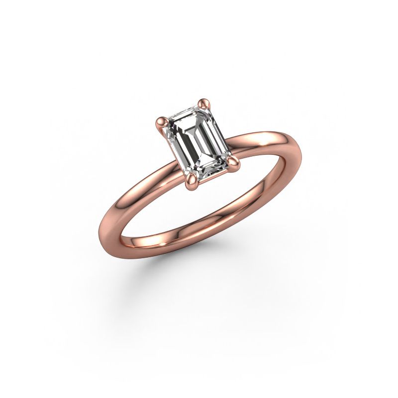 Engagement ring Simone EME 1 585 rose gold lab grown diamond 0.90 crt