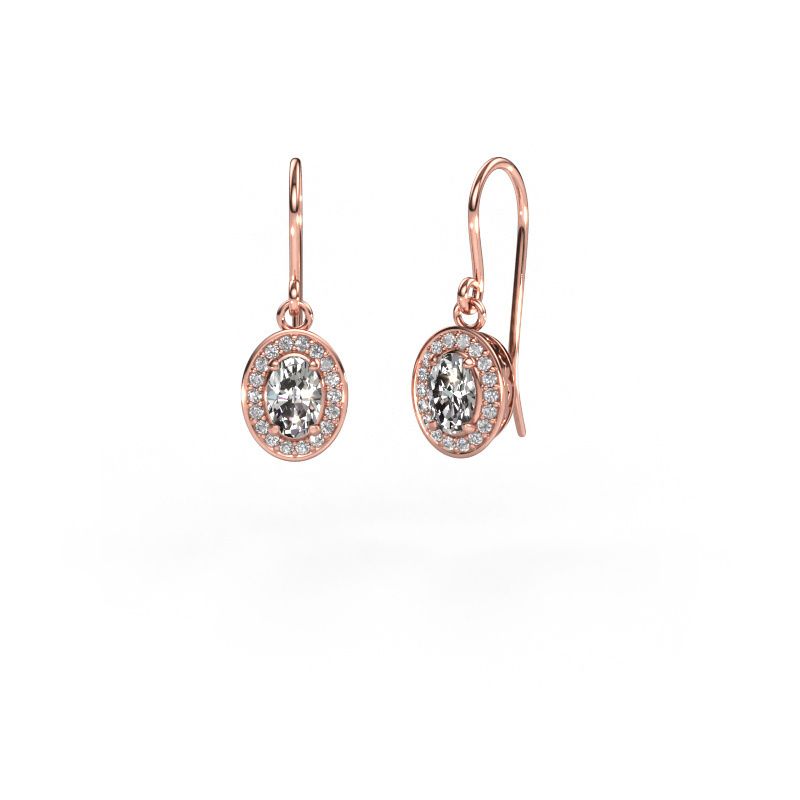 Pendants d'oreilles Latesha 585 or rose diamant 1.041 crt