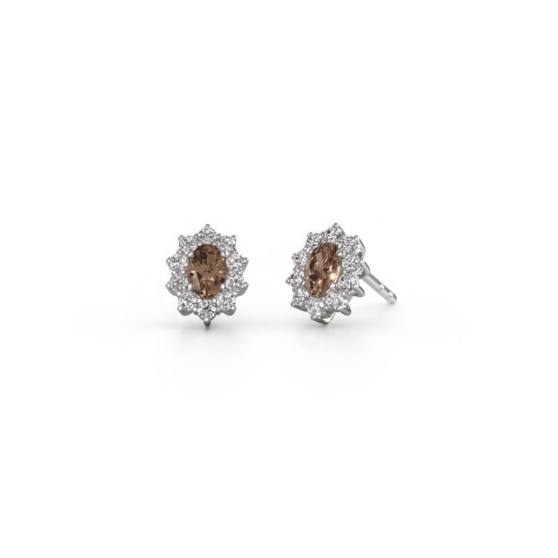 Ohrringe Leesa 585 Weißgold Braun Diamant 1.40 crt