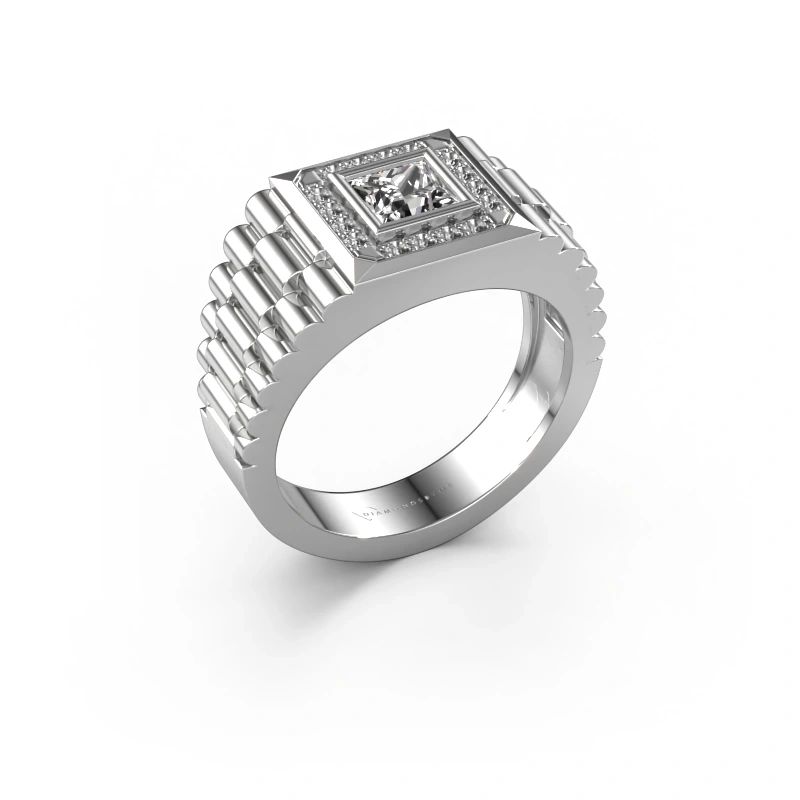 Men's ring Zilan 585 white gold diamond 0.592 crt