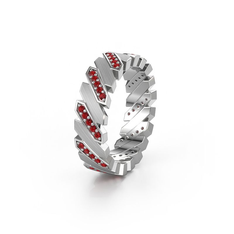Bague de mariage WH2036L 585 or blanc rubis ±7x2.2 mm