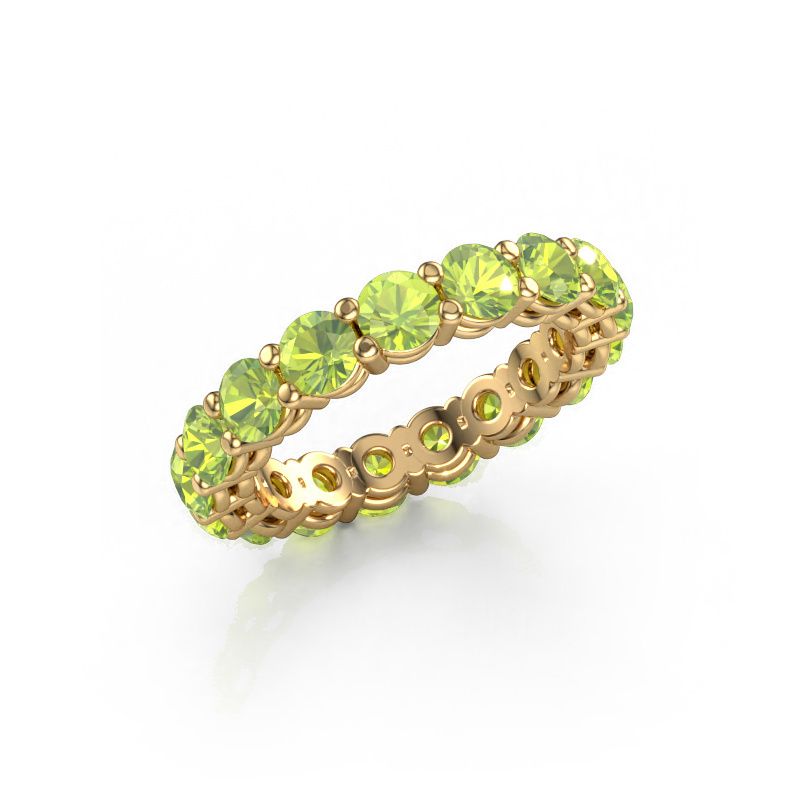 Bague superposable Michelle full 3.7 585 or jaune péridot 3.7 mm