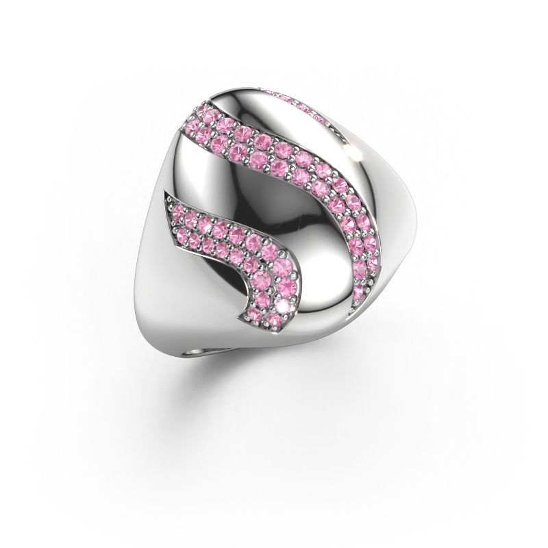 Ring Vilma 585 Weißgold Pink Saphir 1.2 mm