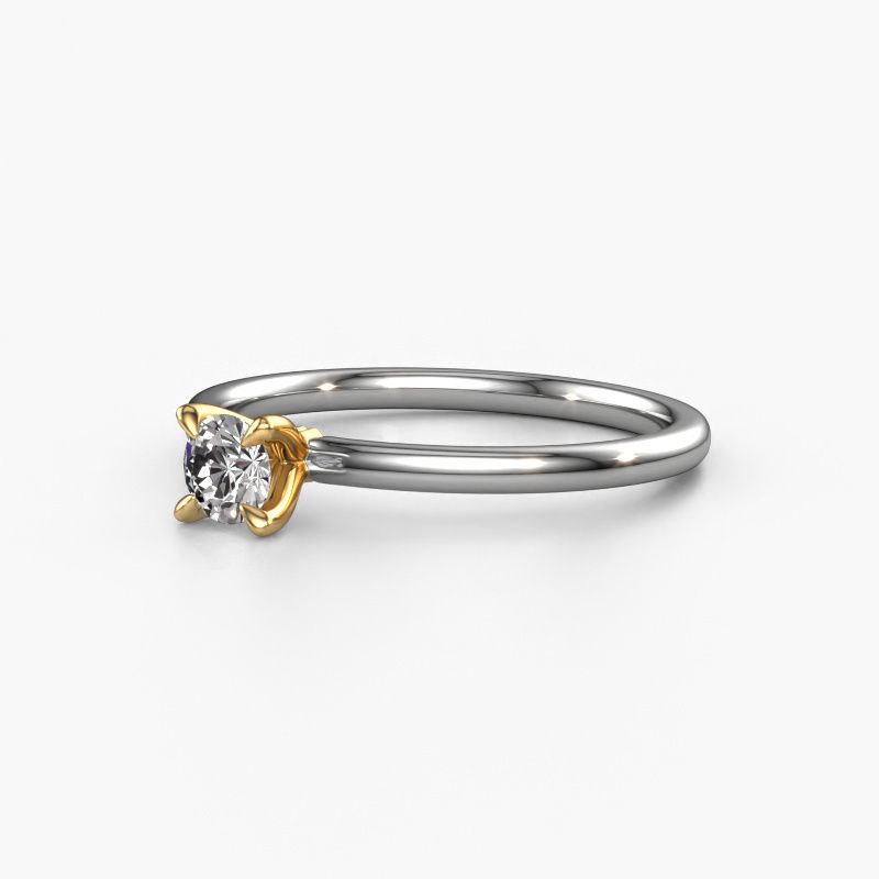 Image of Engagement Ring Crystal Rnd 1<br/>585 white gold<br/>Diamond 0.30 crt