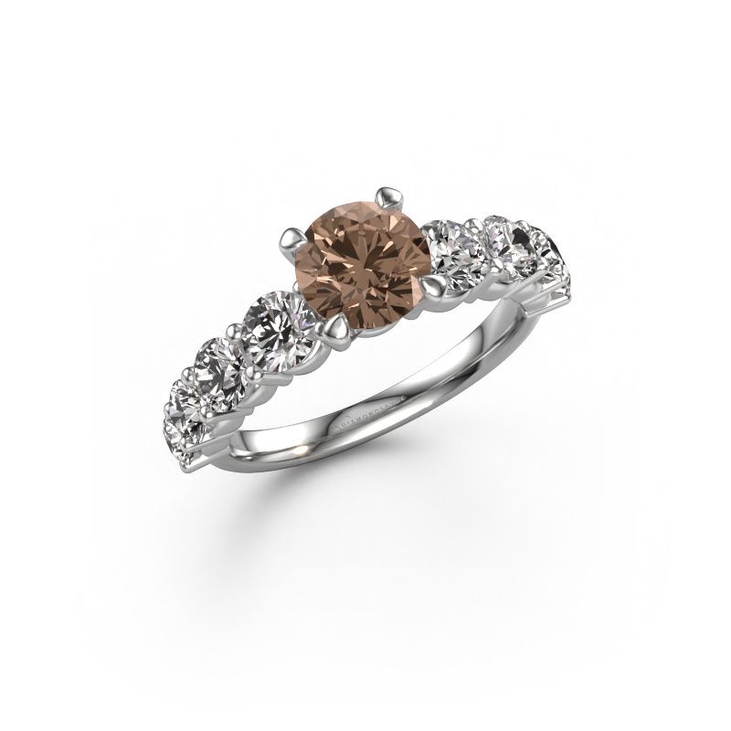Verlobungsring Deja 585 Weißgold Braun Diamant 1.00 crt