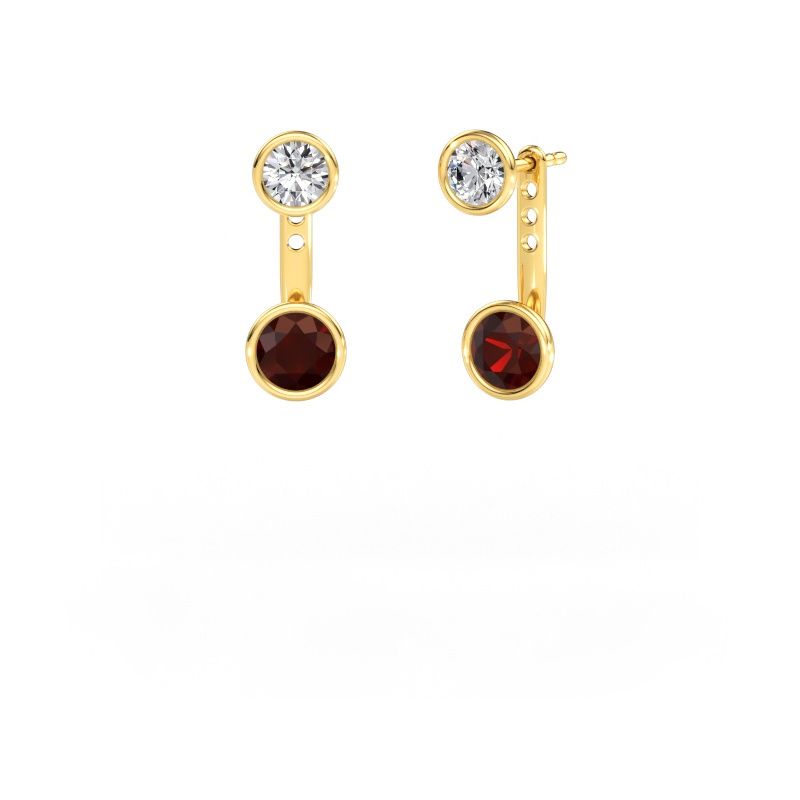 Earrings Halle 585 gold garnet 6 mm