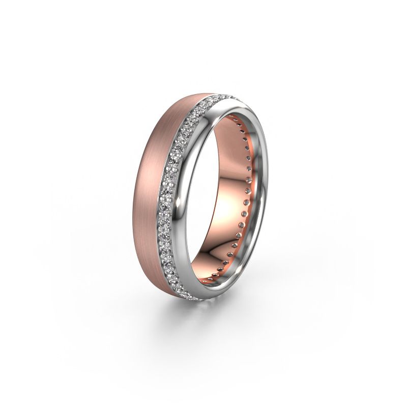 Ehering WH0303L36BMP 585 Roségold Lab-grown Diamant ±6x2 mm