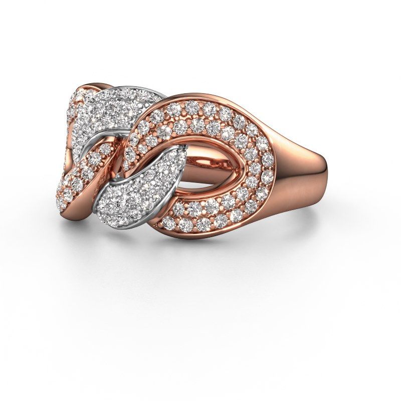 Afbeelding van Ring Kylie 3 11mm<br/>585 rosé goud<br/>Lab-grown diamant 0.78 crt