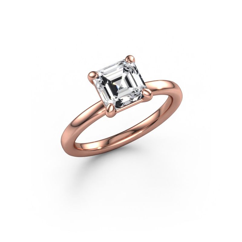 Engagement ring Simone ASC 1 585 rose gold lab-grown diamond 1.50 crt