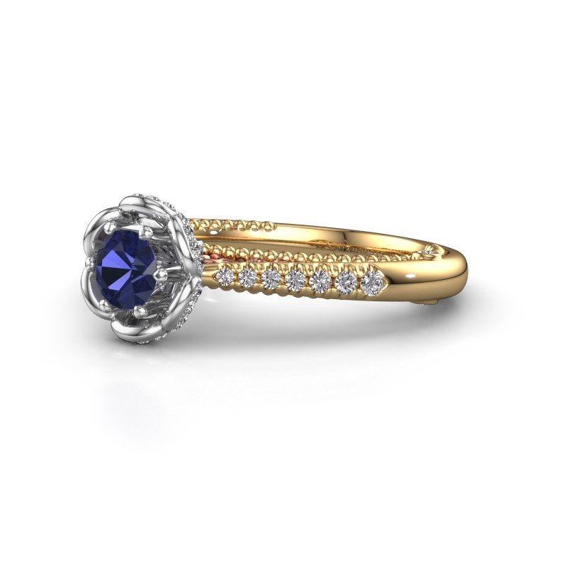 Afbeelding van Aanzoeksring Abbey<br/>585 goud<br/>Saffier 4.2 mm
