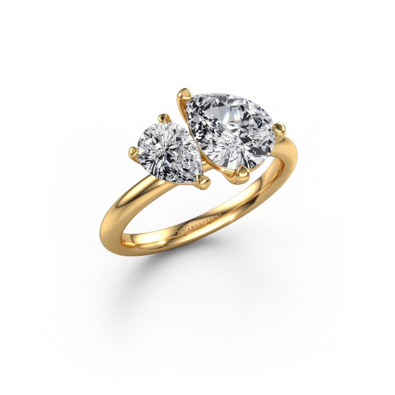 Engagement ring Toi et Moi PER-PER 585 gold diamond 2.15 crt