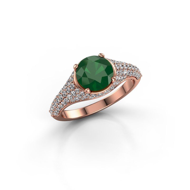 Bild von Verlobungsring lovella<br/>585 Roségold<br/>Smaragd 7 mm