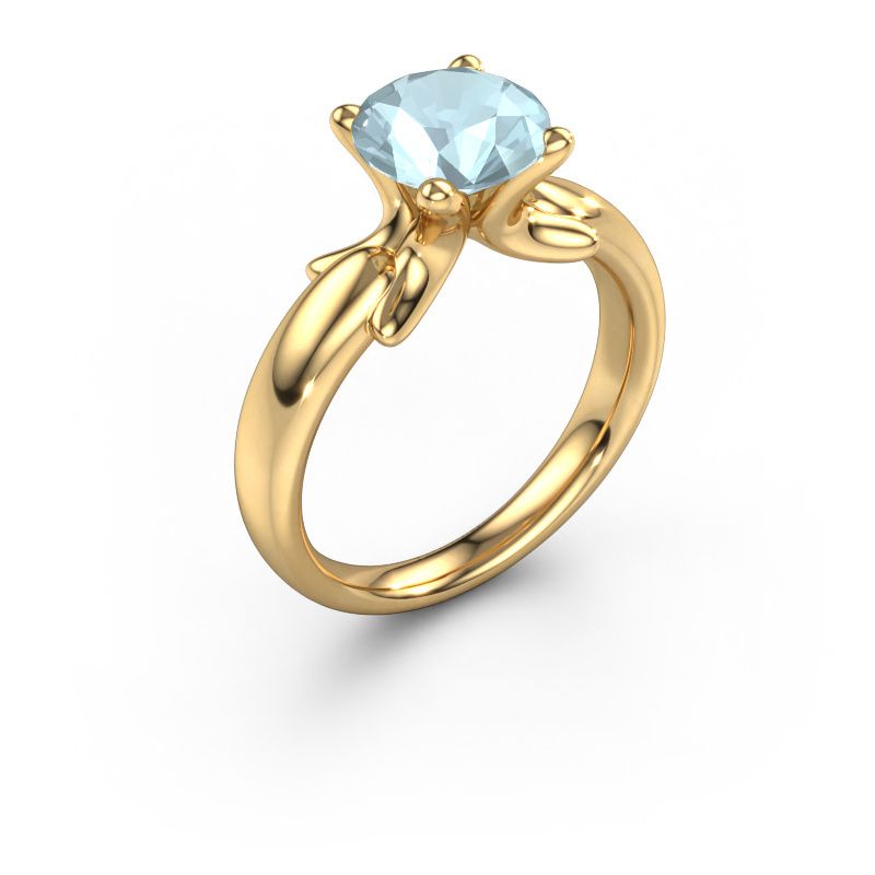 Ring Jodie 585 gold aquamarine 8 mm