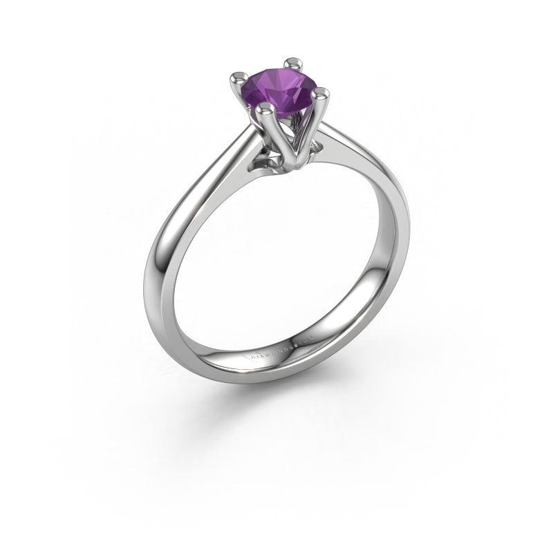 Verlobungsring Janna 1 585 Weißgold Amethyst 5 mm