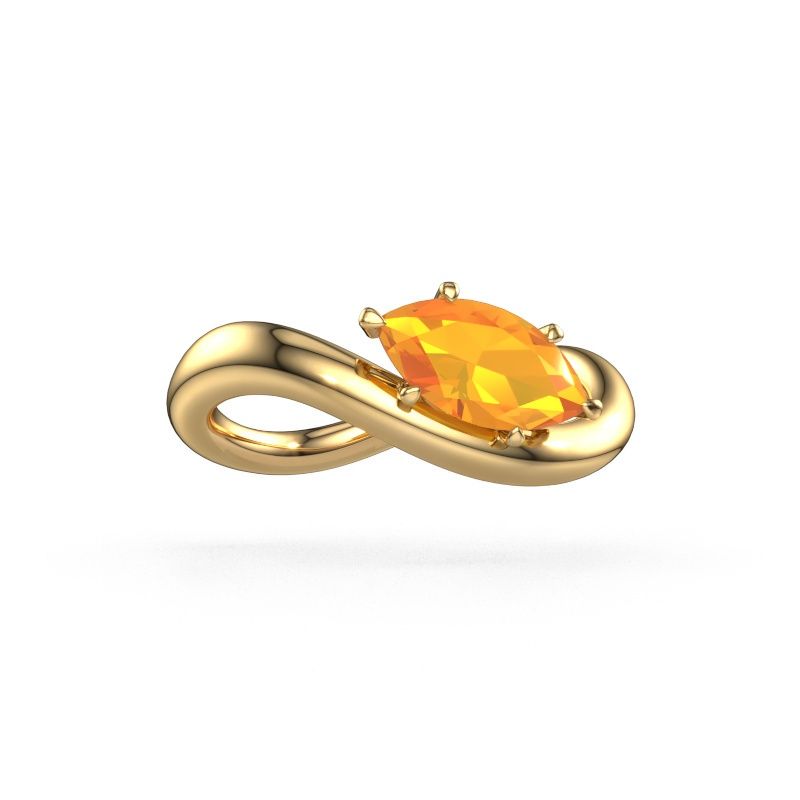 Verlobungsring Chloe MRQ 585 Gold Citrin 10x5 mm