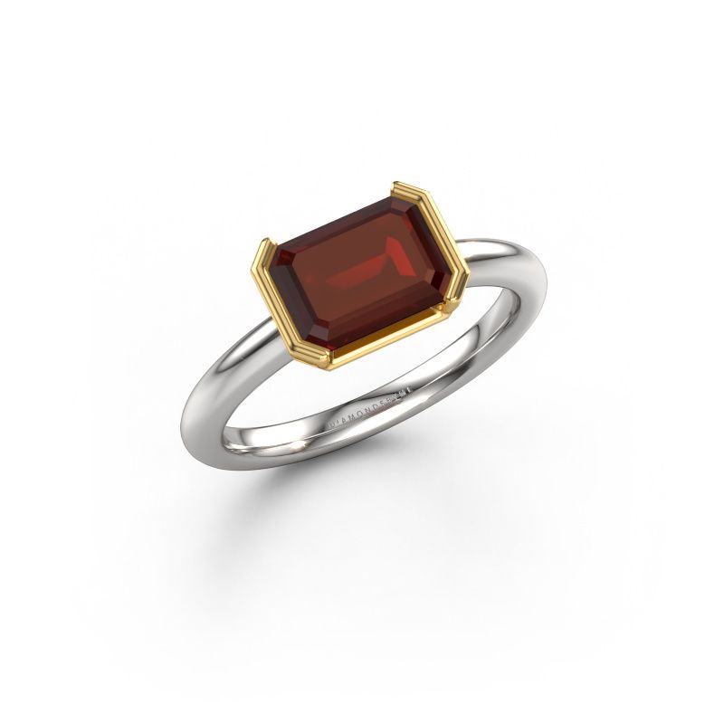 Engagement ring Tayler EME 585 white gold garnet 8x6 mm