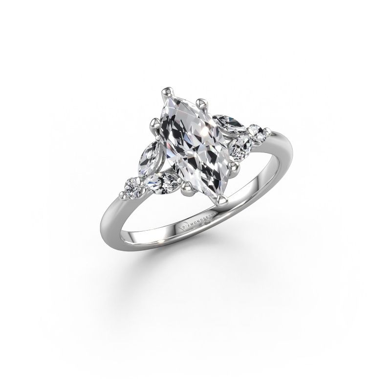 Engagement ring Megan MRQ 585 white gold lab grown diamond 1.25 crt