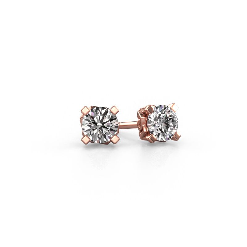 Earrings Ize 585 rose gold diamond 4.00 crt