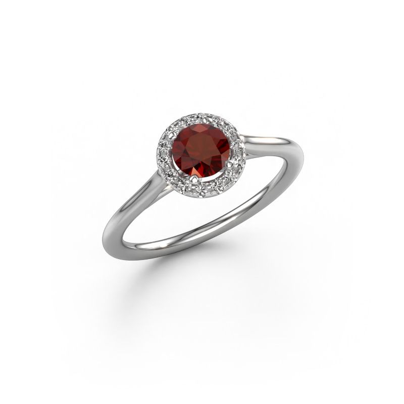 Engagement ring Seline rnd 1 585 white gold garnet 5 mm