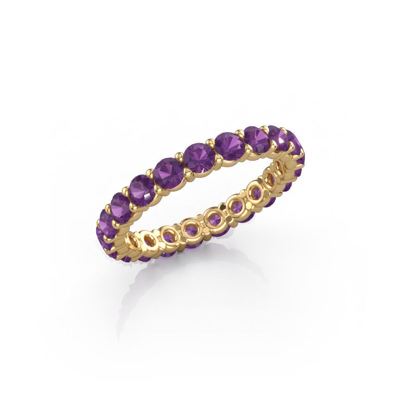 Ring Heddy rnd 2.9 585 gold amethyst 2.9 mm