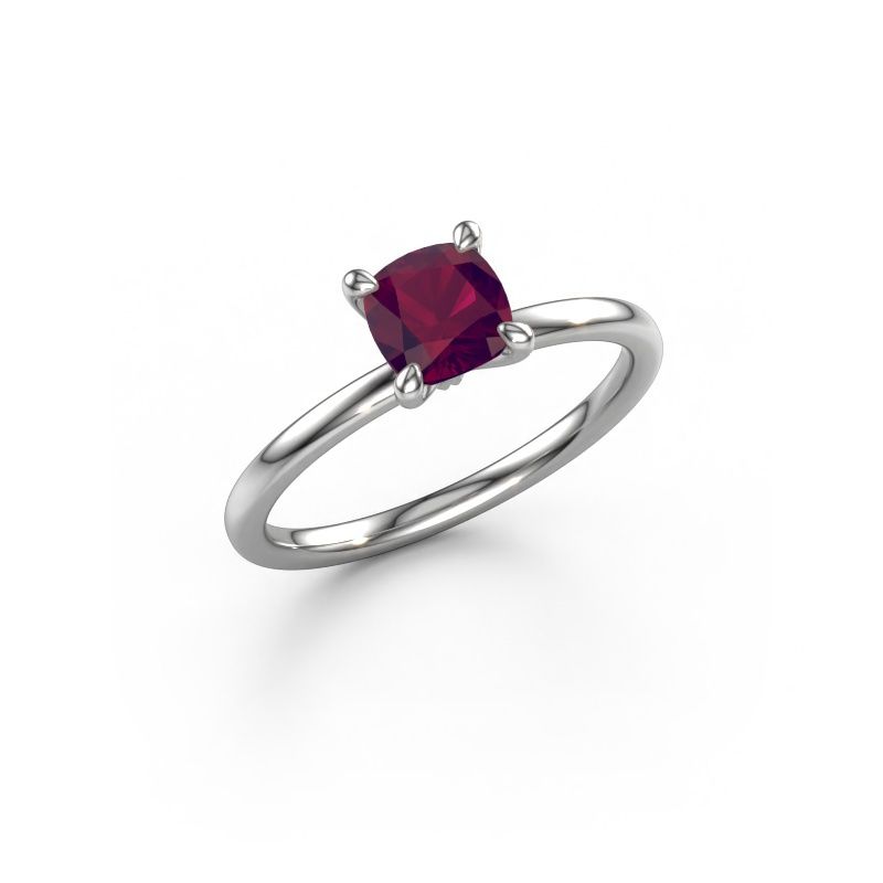 Verlovingsring Crystal CUS 1 585 witgoud rhodoliet 5.5 mm