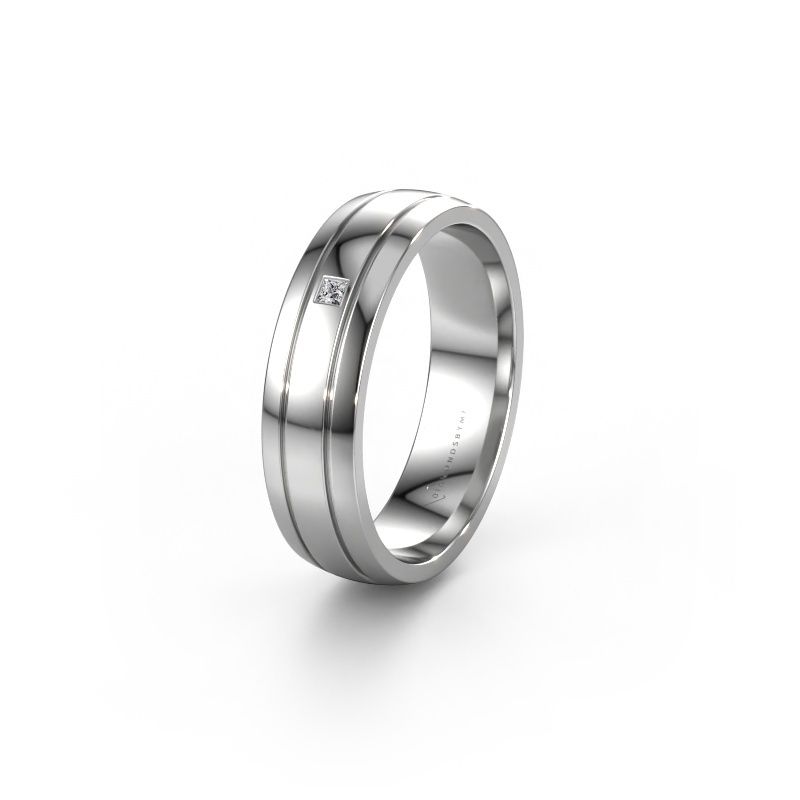 Wedding ring WH0422L25X 950 platinum lab-grown diamond ±5 x 1.5 mm