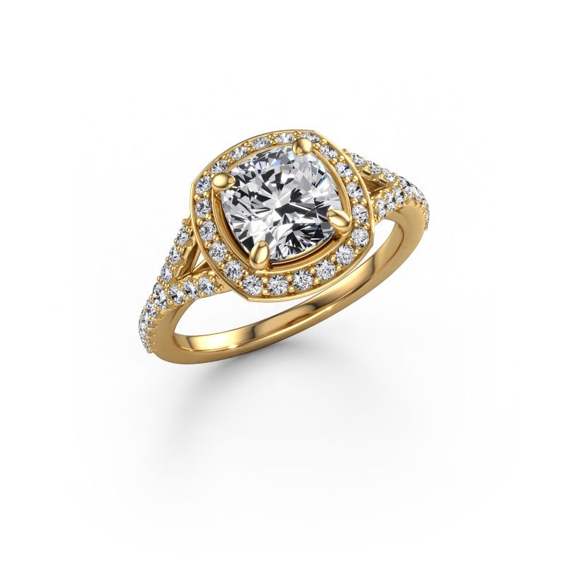 Engagement ring Pamela CUS 585 gold lab grown diamond 2.47 crt