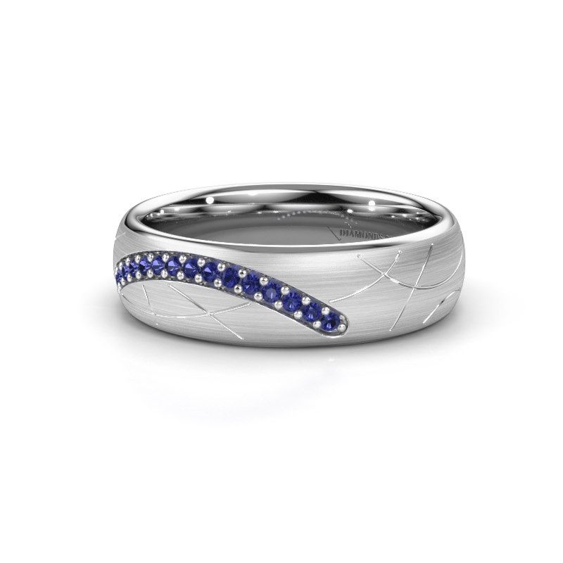 Image of Wedding ring WH2060L36CM<br/>585 white gold ±6x2.2 mm<br/>Sapphire
