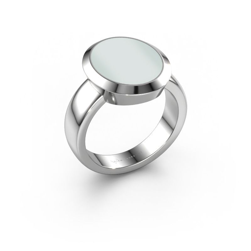 Signet ring Oscar 4 950 platinum green sardonyx 15x12 mm