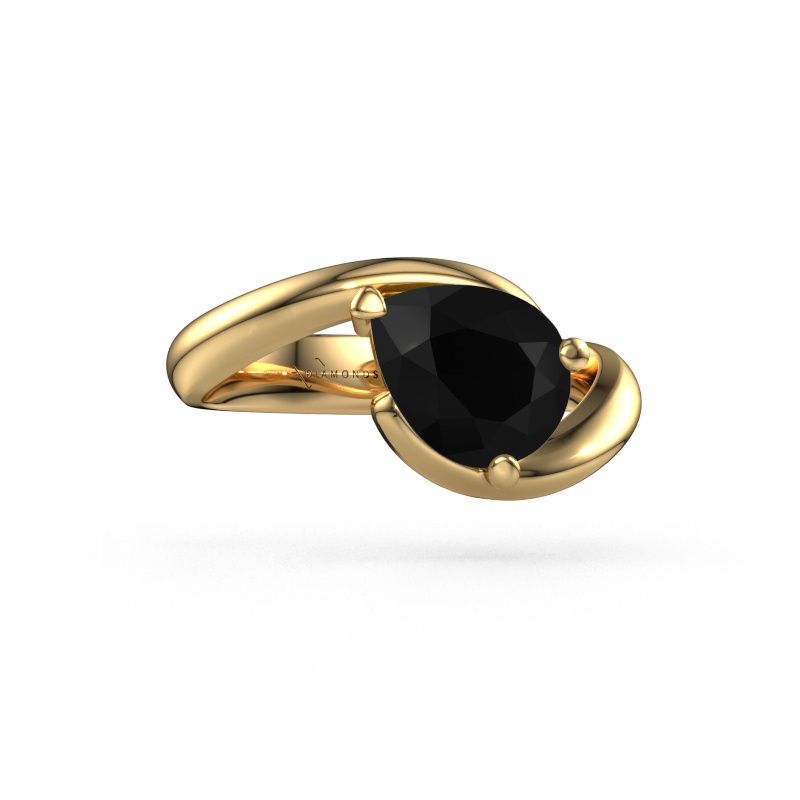 Engagement ring Aida PER 585 gold black diamond 1.80 crt