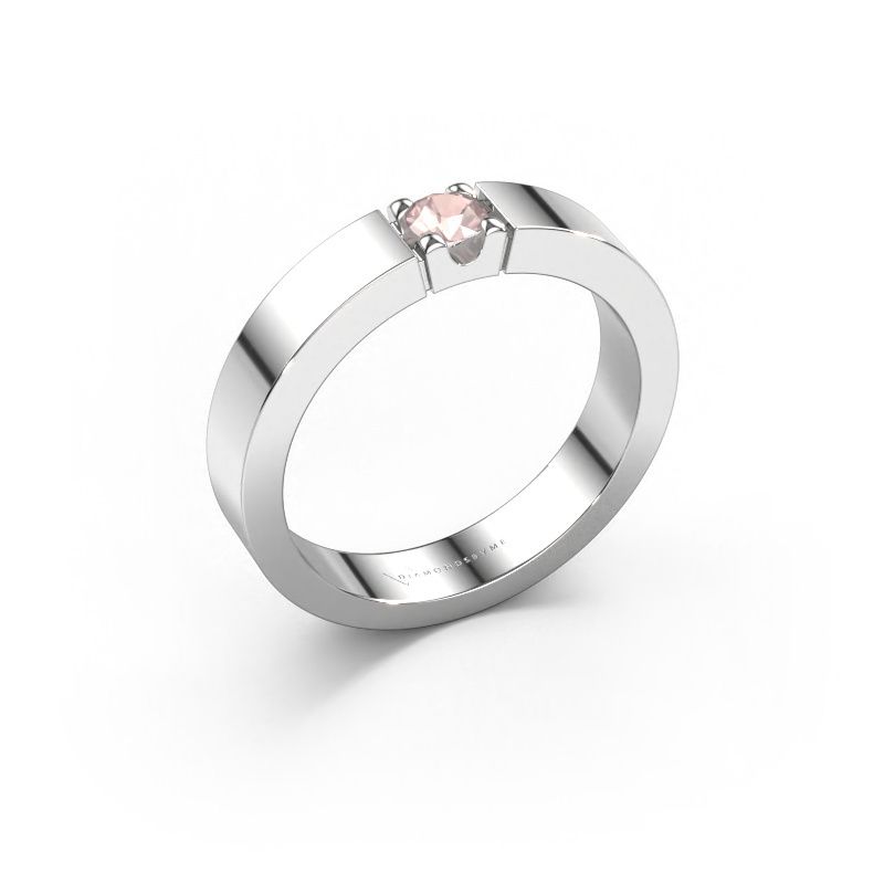 Ring Dana 1 950 platina morganiet champagne 3.7 mm