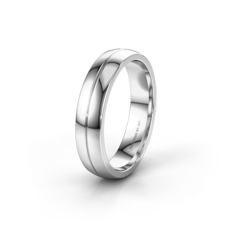 Image of Wedding ring WH0200M25BP<br/>585 white gold ±5x2 mm