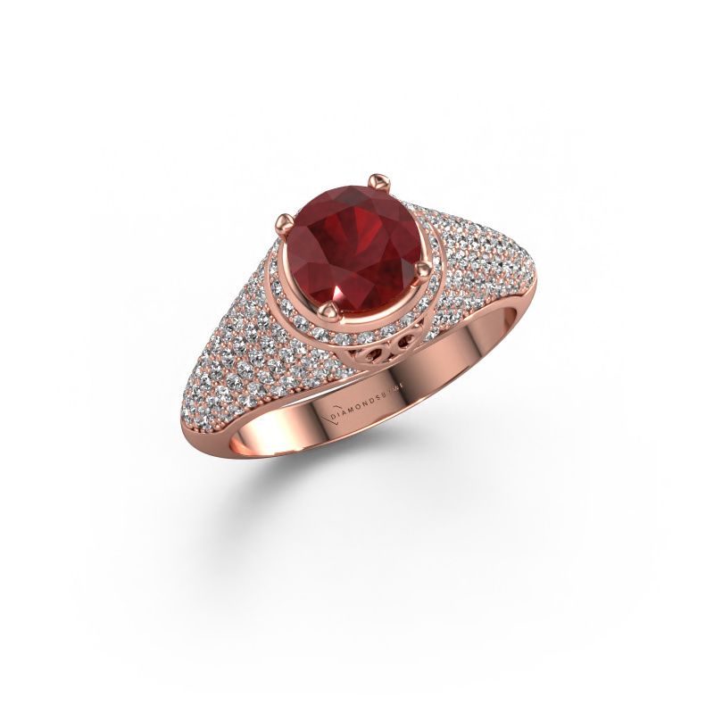 Ring Sharee 585 rose gold ruby 6.5 mm