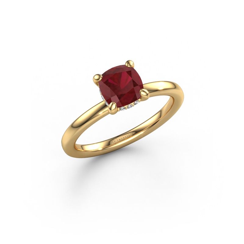 Engagement ring Simone CUS 2 585 gold ruby 6 mm