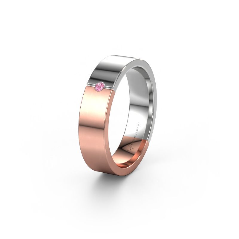 Vriendschapsring WH1101L15AP 585 rosé goud roze saffier ±5x1.7 mm