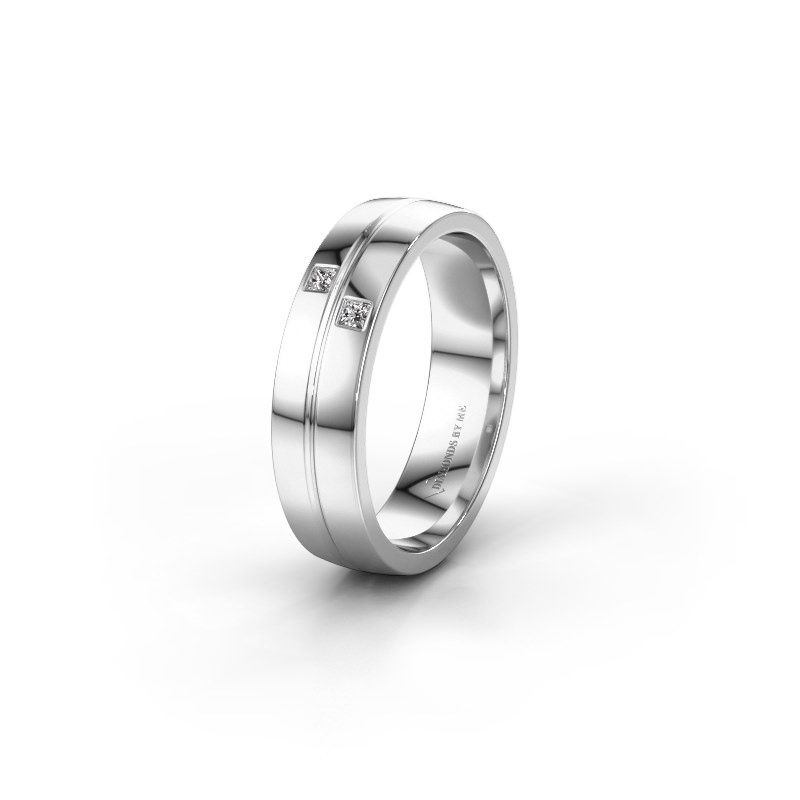 Image of Wedding ring WH0231L25BP<br/>950 platinum ±5x2 mm<br/>Diamond
