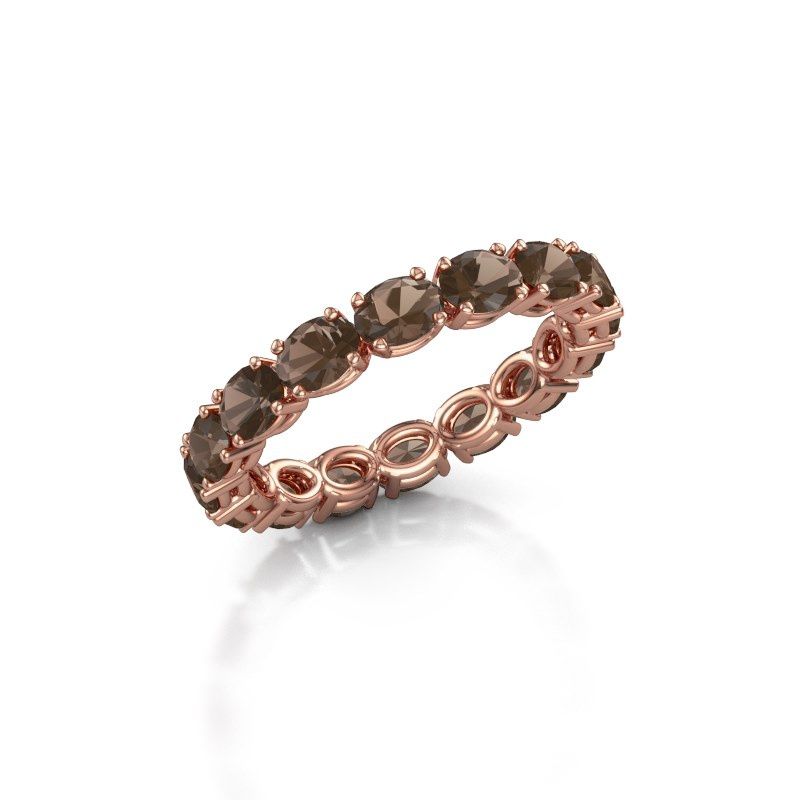 Bild von Ring vivienne ovl 4x3<br/>585 Roségold<br/>rauchquarz 4x3 mm