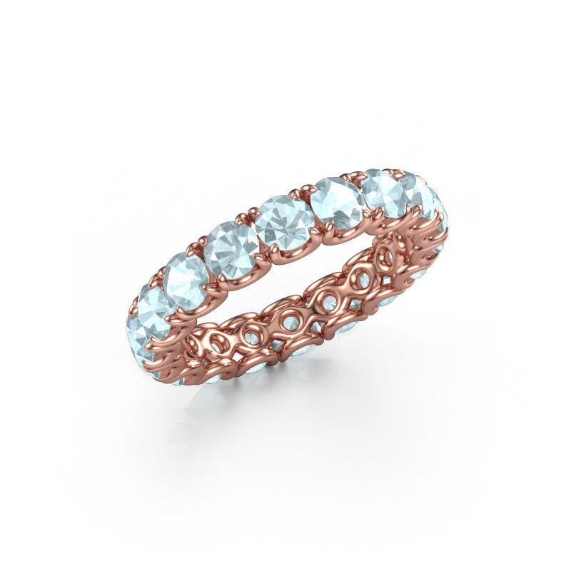 Aanschuifring Estee 3.7 585 rosé goud aquamarijn 3.7 mm